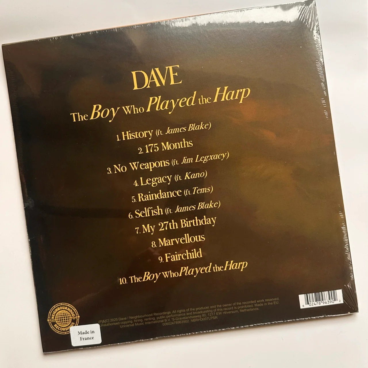 Dave - The Boy Who Played The Harp, Yellow Vinyl - Image 3