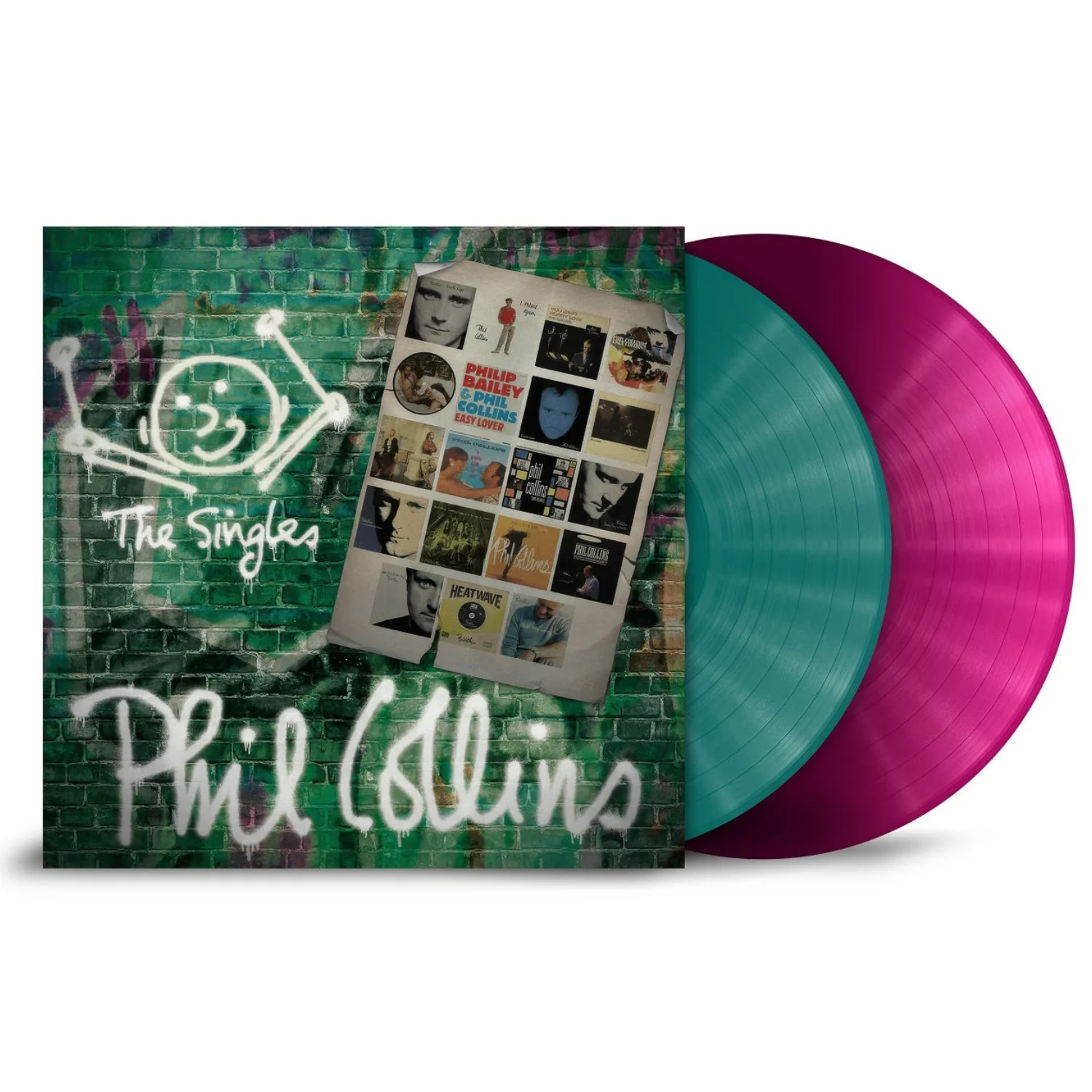 Phil Collins - The Singles, 2xlp Transparent Petrol & Magenta Vinyl