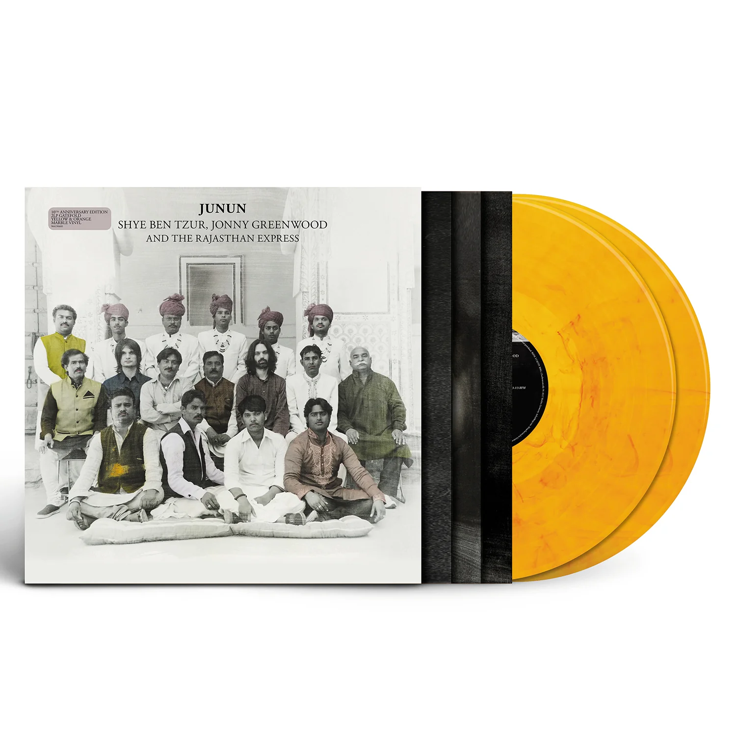 Shye Ben-Tzur & Jonny Greenwood & The Rajasthan Express - Junun, Limited Edition 2xlp Gatefold Yellow & Orange Marble Vinyl With Booklet